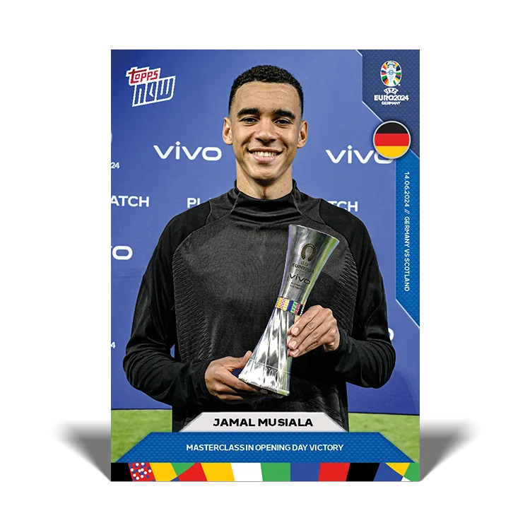 002-jamal-musiala-topps-now-euro-2024 Jamal Musial Topps Now cartas de la Eurocopa como MVP