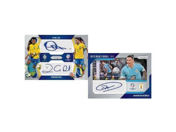 2023-24-Panini-Prizm-Copa-America-Doble-Autografo Cartas Panini Prizm Copa América Autografiadas