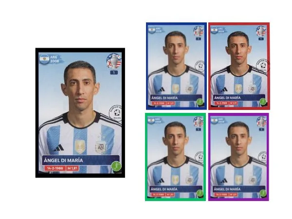sticker-bordes-colores-copa-america-2024 figuritas bordes de colores