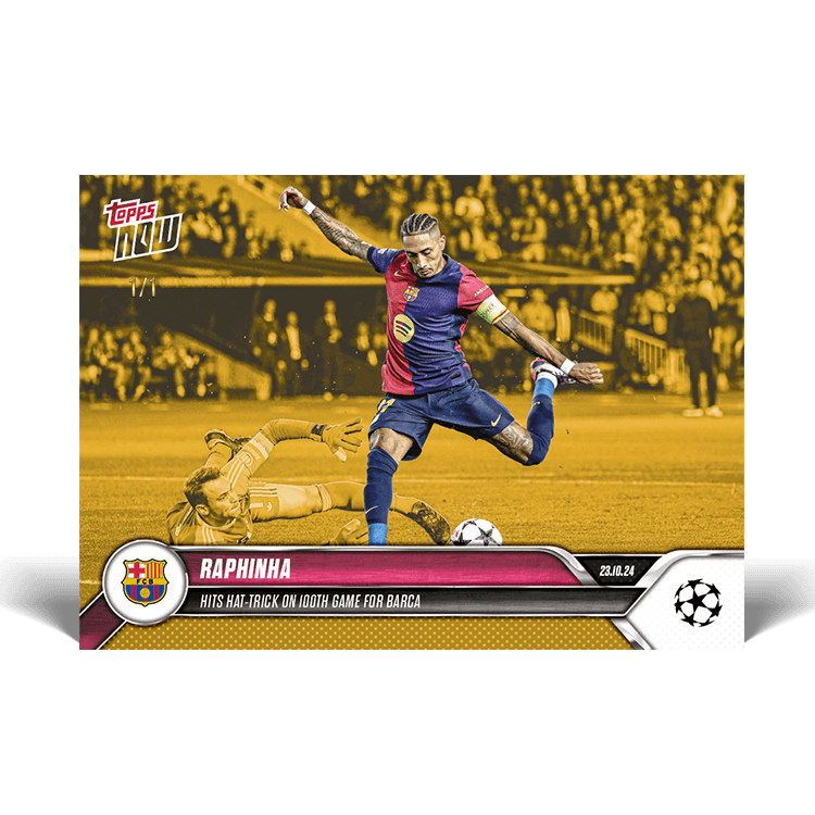 030 Raphinha marca un triplete en su partido número 100 con el Barça gold