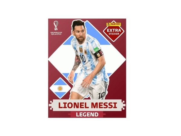 Figurita Paralelas & Raras Lionel Messi Extra Sticker Figurita del Álbum Mundial de Qatar 2022 Paralelas & Raras Lionel Messi Extra Sticker