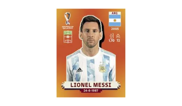 Figuritas del Mundial 2022 para imprimir lionel Messi Figuritas del Mundial 2022 para imprimir de Lionel Messi