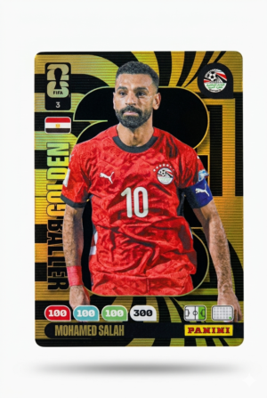Mohamed Salah Egipto Golden Baller #3 - Mundial Fútbol 2026 - Panini