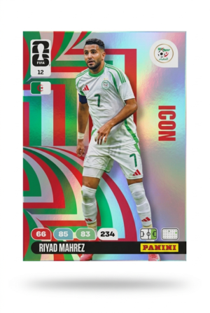 Riyad Mahrez Argelia Icon #12 - Mundial Fútbol 2026 - Panini