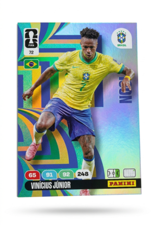 Vinicius Junior Brasil Icon #72 - Mundial Fútbol 2026 - Panini