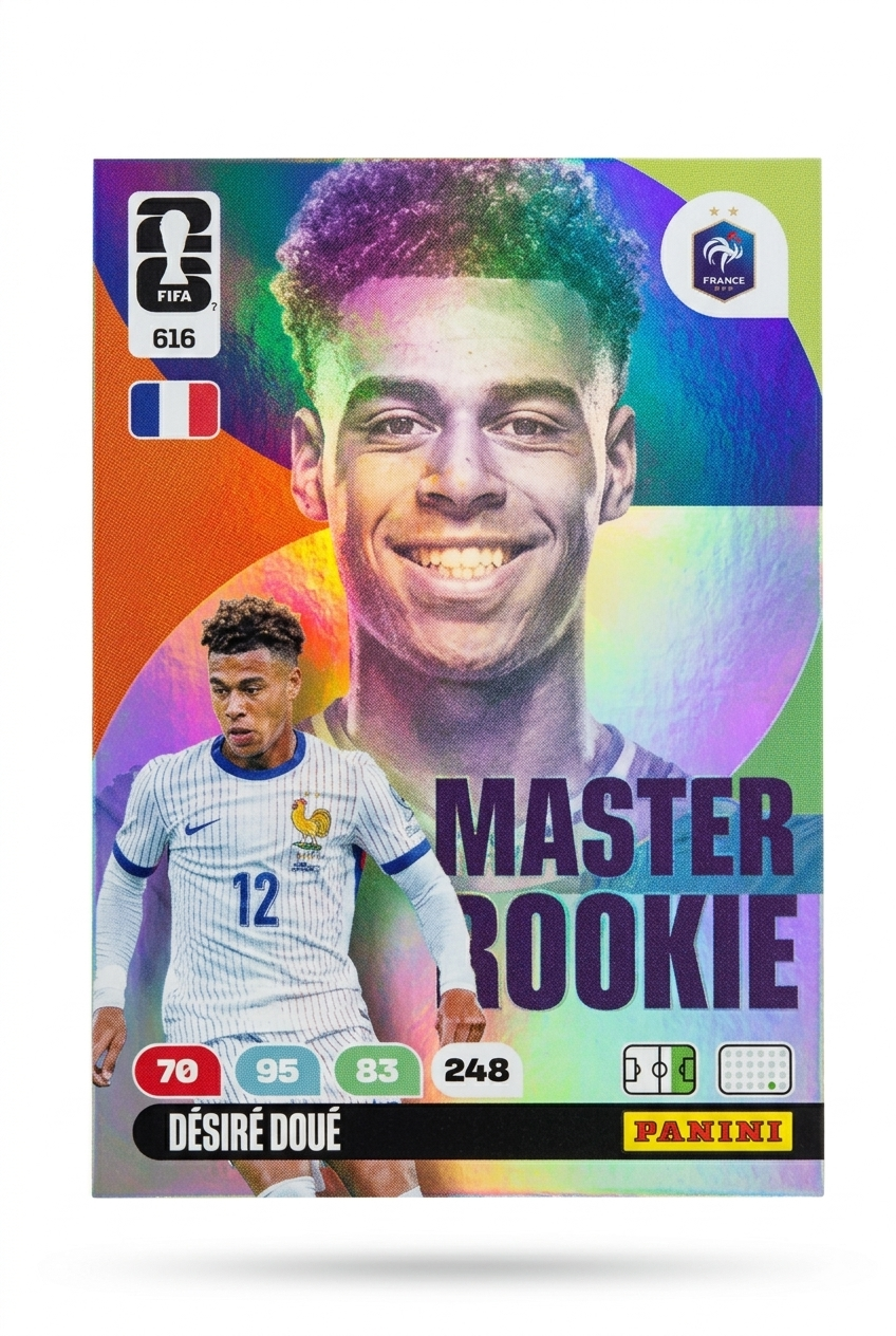 Desire Doue Francia Master Rookie #616 - Mundial Fútbol 2026 - Panini 1 Desire Doue Francia Master Rookie #616 - Mundial Fútbol 2026 - Panini