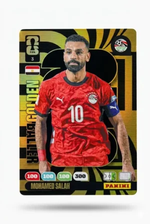 Mohamed Salah Egipto Golden Baller #3 - Mundial Fútbol 2026 - Panini