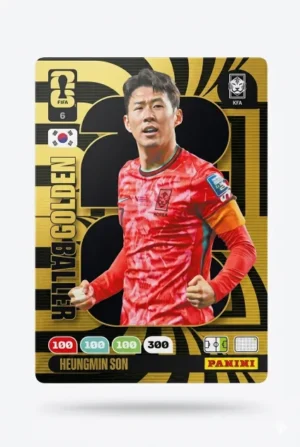 Son Heung-Min Corea del Sur Golden Baller #6 - Mundial Fútbol 2026 - Panini