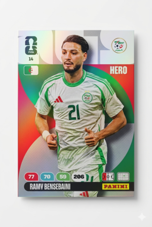 Ramv Bensebaini Argelia Base #14 - Mundial Fútbol 2026 - Panini