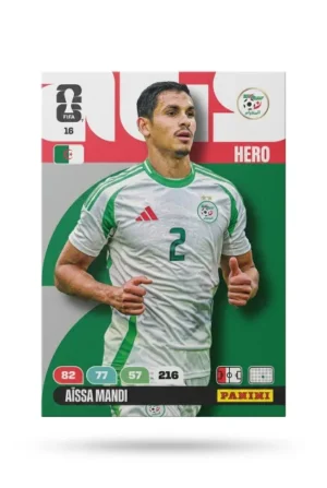 Aissa Mandi Argelia Base #16 - Mundial Fútbol 2026 - Panini