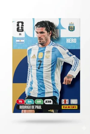 Rodrigo De Paul Argentina Base #31 - Mundial Fútbol 2026 - Panini