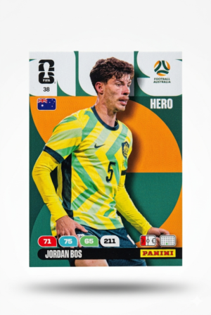 Jordan Bos Australia Base #38 - Mundial Fútbol 2026 - Panini