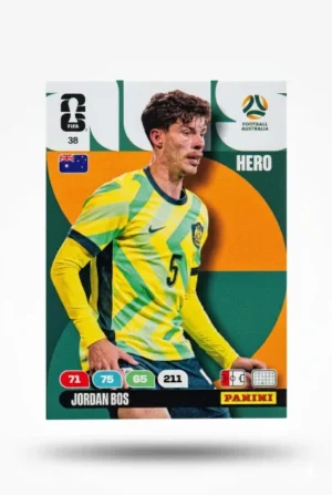 Jordan Bos Australia Base #38 - Mundial Fútbol 2026 - Panini