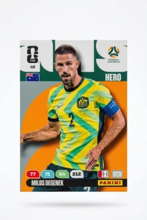 Milos Degenek Australia Base #40 - Mundial Fútbol 2026 - Panini