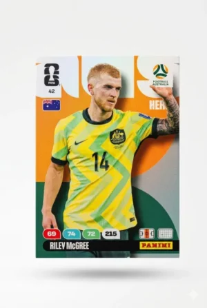 Riley McGree Australia Base #42 - Mundial Fútbol 2026 - Panini