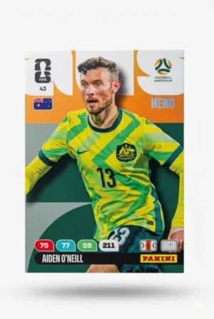 Aiden O’Neill Australia Base #43 - Mundial Fútbol 2026 - Panini