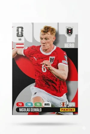 Nicolas Seiwald Austria Base #53 - Mundial Fútbol 2026 - Panini