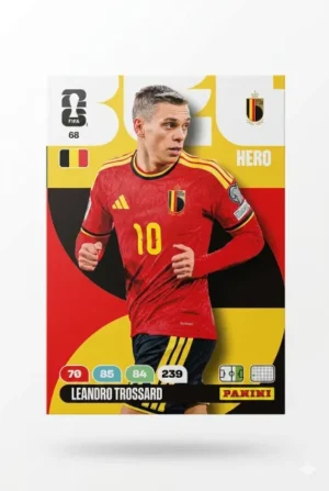 Leandro Trossard Bélgica Base #68 - Mundial Fútbol 2026 - Panini
