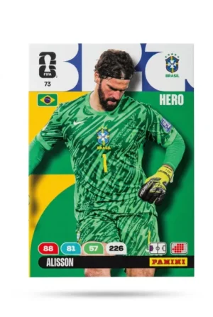 Alisson Brasil Base #73 - Mundial Fútbol 2026 - Panini