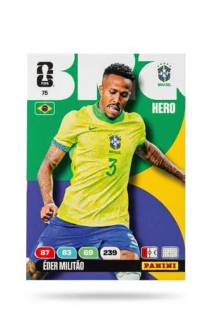 Eder Militao Brasil Base #75 - Mundial Fútbol 2026 - Panini
