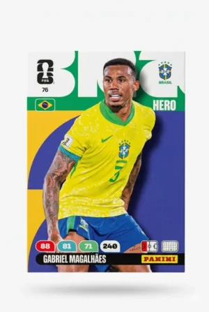 Gabriel Magalhaes Brasil Base #76 - Mundial Fútbol 2026 - Panini