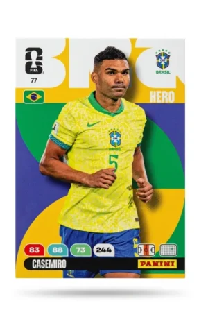 Casemiro Brasil Base #77 - Mundial Fútbol 2026 - Panini