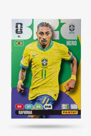 Raphinha Brasil Base #81 - Mundial Fútbol 2026 - Panini