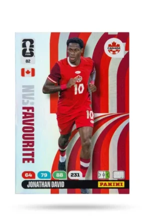 Jonathan David Canadá Fan Favourite #82 - Mundial Fútbol 2026 - Panini
