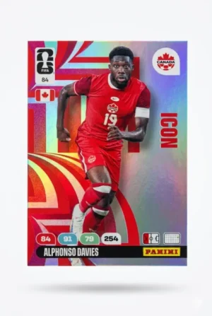 Alphonso Davies Canadá Icon #84 - Mundial Fútbol 2026 - Panini