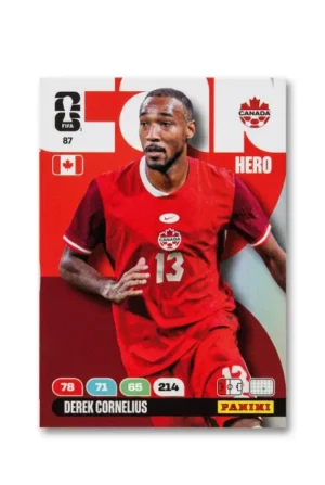 Derek Cornelius Canadá Base #87 - Mundial Fútbol 2026 - Panini