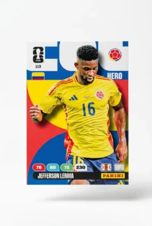 Jefferson Lerma Colombia Base #113 - Mundial Fútbol 2026 - Panini