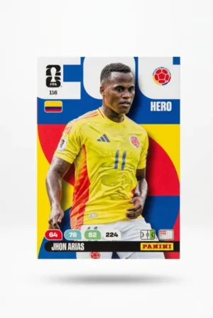 Jhon Arias Colombia Base #116 - Mundial Fútbol 2026 - Panini