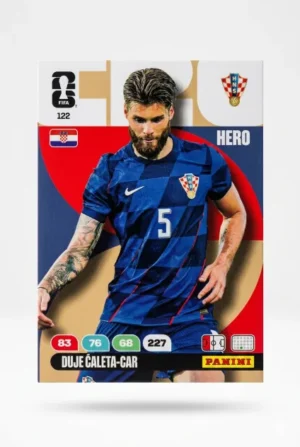 Duje Caleta-Car Croacia Base #122 - Mundial Fútbol 2026 - Panini