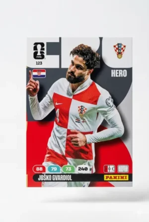 Josko Gvardiol Croacia Base #123 - Mundial Fútbol 2026 - Panini