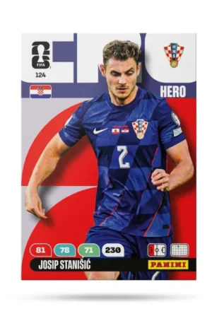 Josip Stanisic Croacia Base #124 - Mundial Fútbol 2026 - Panini