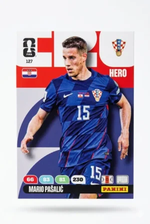 Mario Pasalic Croacia Base #127 - Mundial Fútbol 2026 - Panini