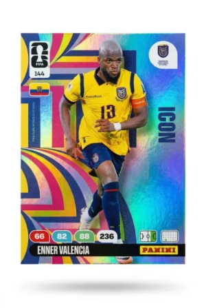 Enner Valencia Ecuador Icon #144 - Mundial Fútbol 2026 - Panini