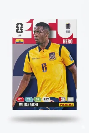 Willian Pacho Ecuador Base #148 - Mundial Fútbol 2026 - Panini
