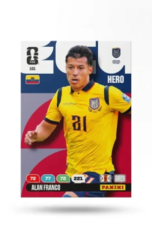 Alan Franco Ecuador Base #151 - Mundial Fútbol 2026 - Panini