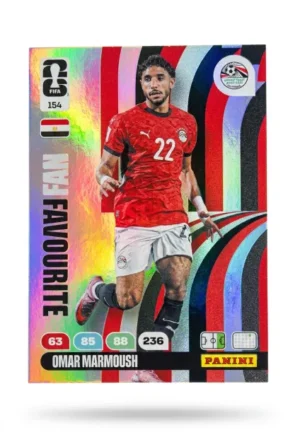 Omar Marmoush Egipto Fan Favourite #154 - Mundial Fútbol 2026 - Panini