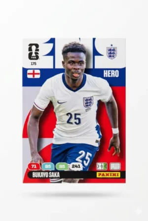 Bukayo Saka Inglaterra Base #175 - Mundial Fútbol 2026 - Panini