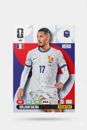 William Saliba Francia Base #182 - Mundial Fútbol 2026 - Panini