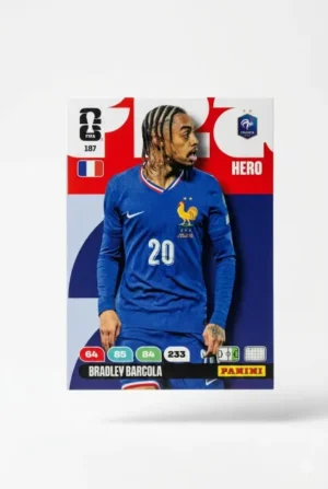Bradley Barcola Francia Base #187 - Mundial Fútbol 2026 - Panini