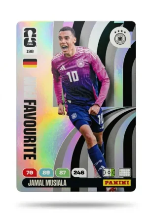 Jamal Musiala Alemania Fan Favourite #190 - Mundial Fútbol 2026 - Panini