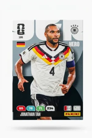 Jonathan Tah Alemania Base #195 - Mundial Fútbol 2026 - Panini