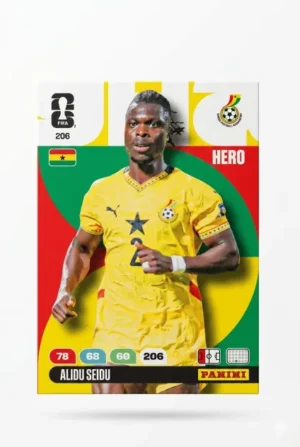 Alidu Seidu Ghana Base #206 - Mundial Fútbol 2026 - Panini