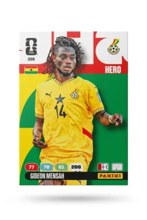 Gideon Mensah Ghana Base #208 - Mundial Fútbol 2026 - Panini