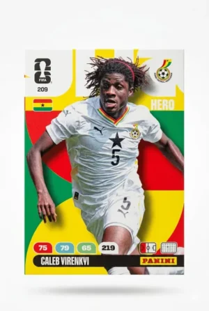 Caleb Virenkvi Ghana Base #209 - Mundial Fútbol 2026 - Panini