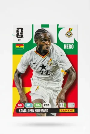 Kamaldeen Sulemana Ghana Base #211 - Mundial Fútbol 2026 - Panini
