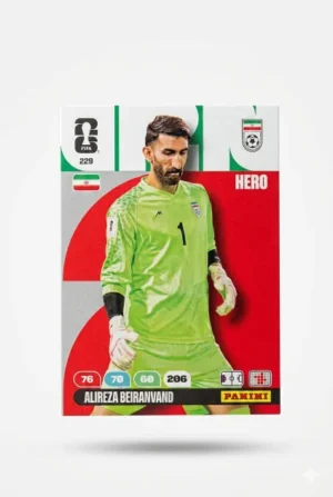 Alireza Beiranvand Irán Base #229 - Mundial Fútbol 2026 - Panini